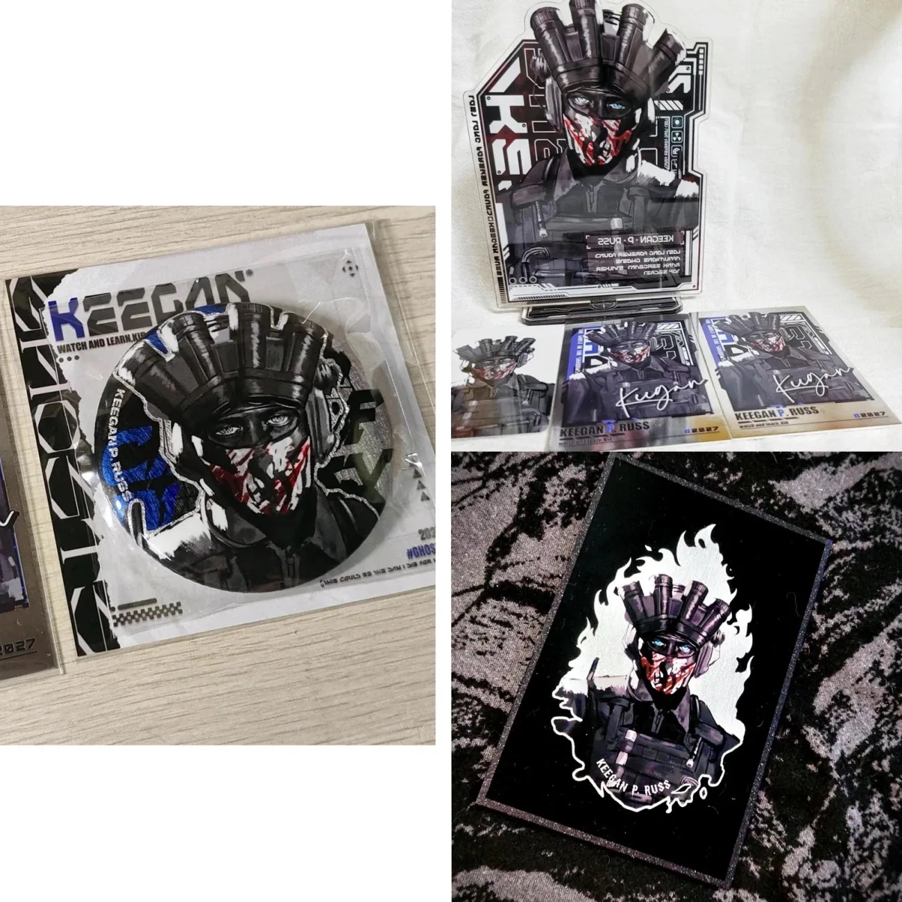 Call of Duty: خصائص Keegan Cosplay: لوحة أكريليك محلية الصنع، هدية إدخال فردية، ورق ملون، جمال الدخن