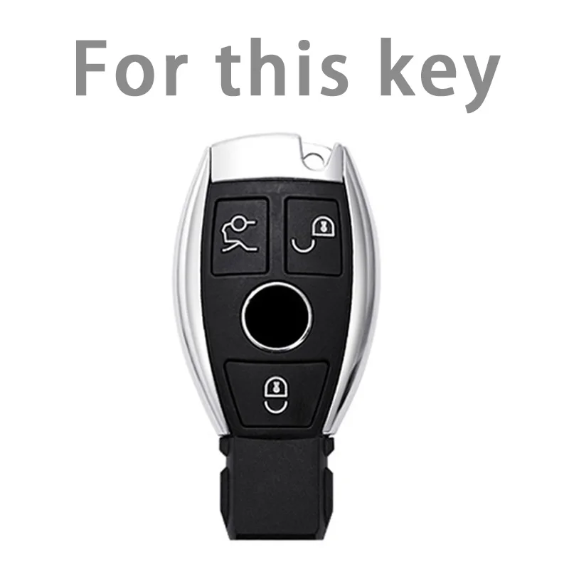 Sarung Kunci Remote Mobil TPU Sarung Kunci Fob untuk Mercedes Benz W204 W463 W176 W251 W205 AMG A C E S G Kelas GLA CLA GLK GLC CLS