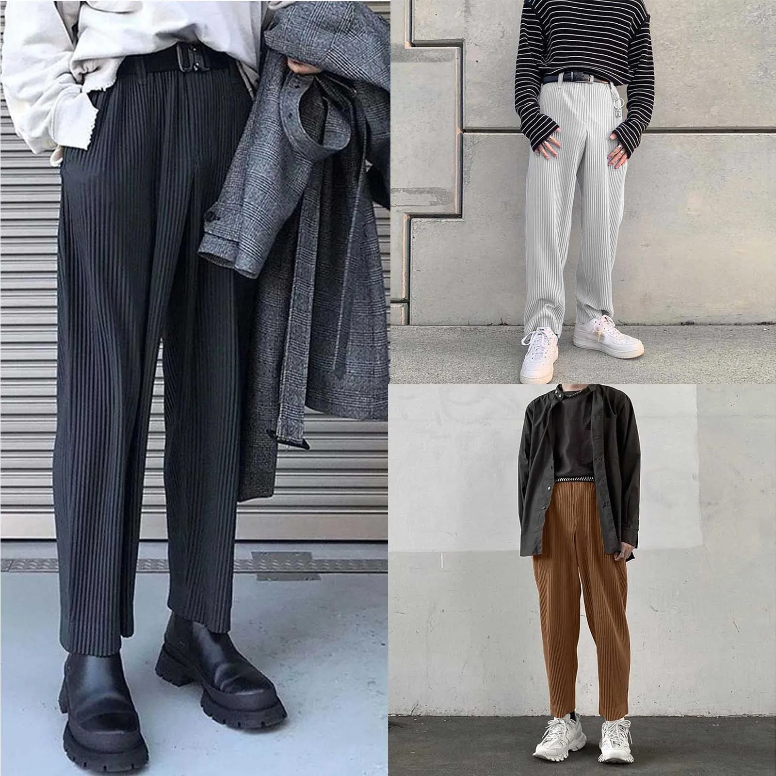 

Luxury Solid Color Low Waist Loose Men Casual Pants Fashion Straight-Leg Formal Man Trousers Y2k Clothes Gym Work Pantalones