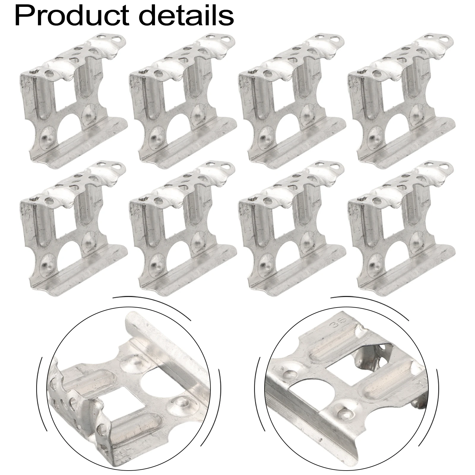 10Pc 30-45mm Aluminum Solar Panel Water Drainage Clips Auto Remove Stagnant Water Dust Muds PV Panel Water Drained Away Clips
