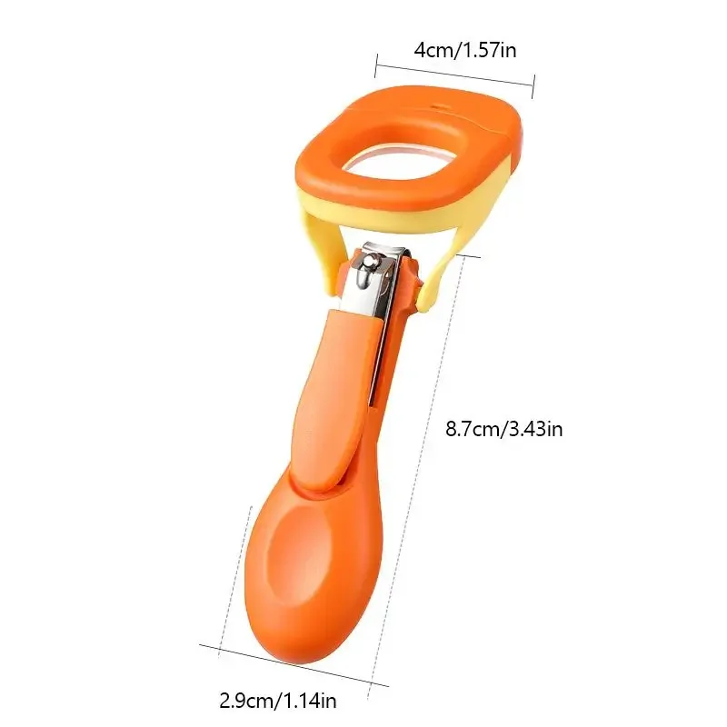 Cortauñas para bebés y ancianos con luz LED/lupa, cortauñas a prueba de salpicaduras, tijeras para el cuidado de las uñas de los pies