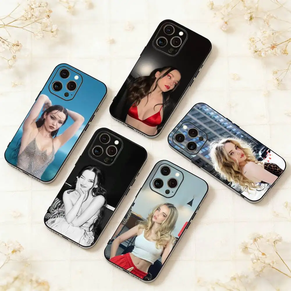 

Actress Dove Cameron Phone Case For iPhone 17,16,15,14,13,12,11 Plus,Pro Max,XS,Soft Silicone Black Cover