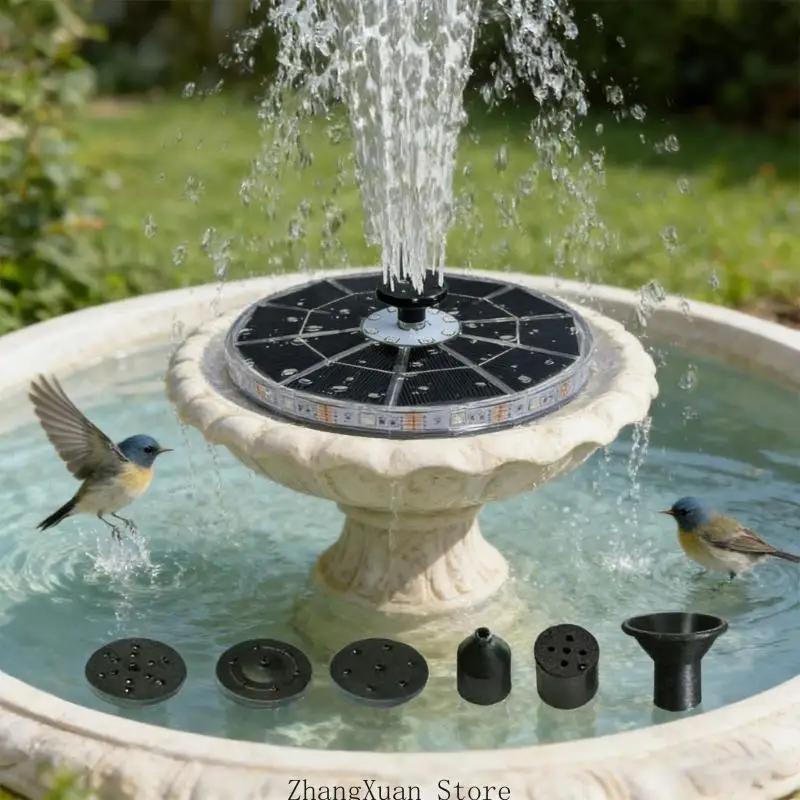 Solar Panel Operated Floating Fountain Water Pumps For Garden Pool With Recycled Water And Easy To Move 3XUF