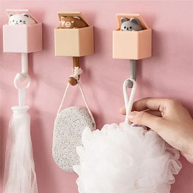 

Новый дизайн, 4 шт. клейкий крючок для одежды, милые крючки для домашних животных для пальто, шарфа, шапки