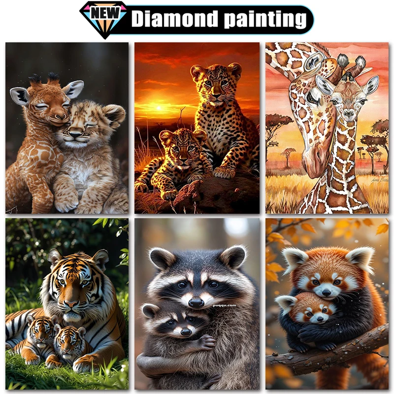 

Decorative Diamond Art Painting Cartoon Animal Horse koala lion Home Decor Full Square&Round mosaic embroidery Cross stitch Sale