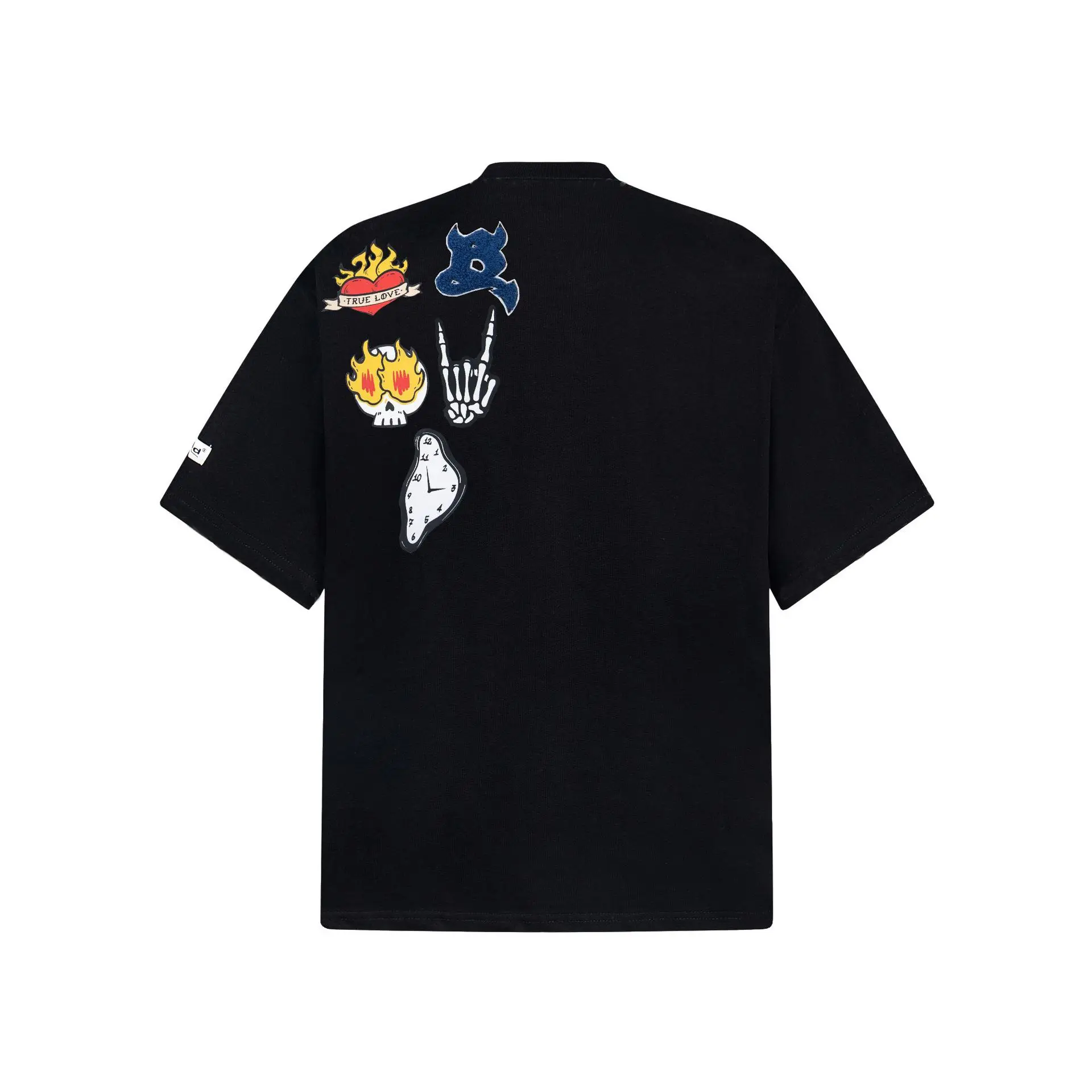 Men's Fashion High Street Printed Oversize Hip Hop T Shirts Streetwear Loose Fit Y2K Painted Tees Summer Short Sleeve Tops