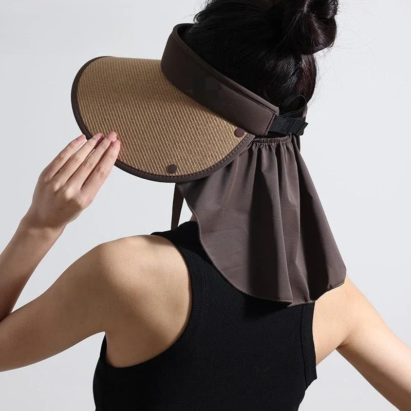

Convenient and Foldable Sunshade Neck Protection Lightweight and Enlarged Eaves Ceiling Hat for Women