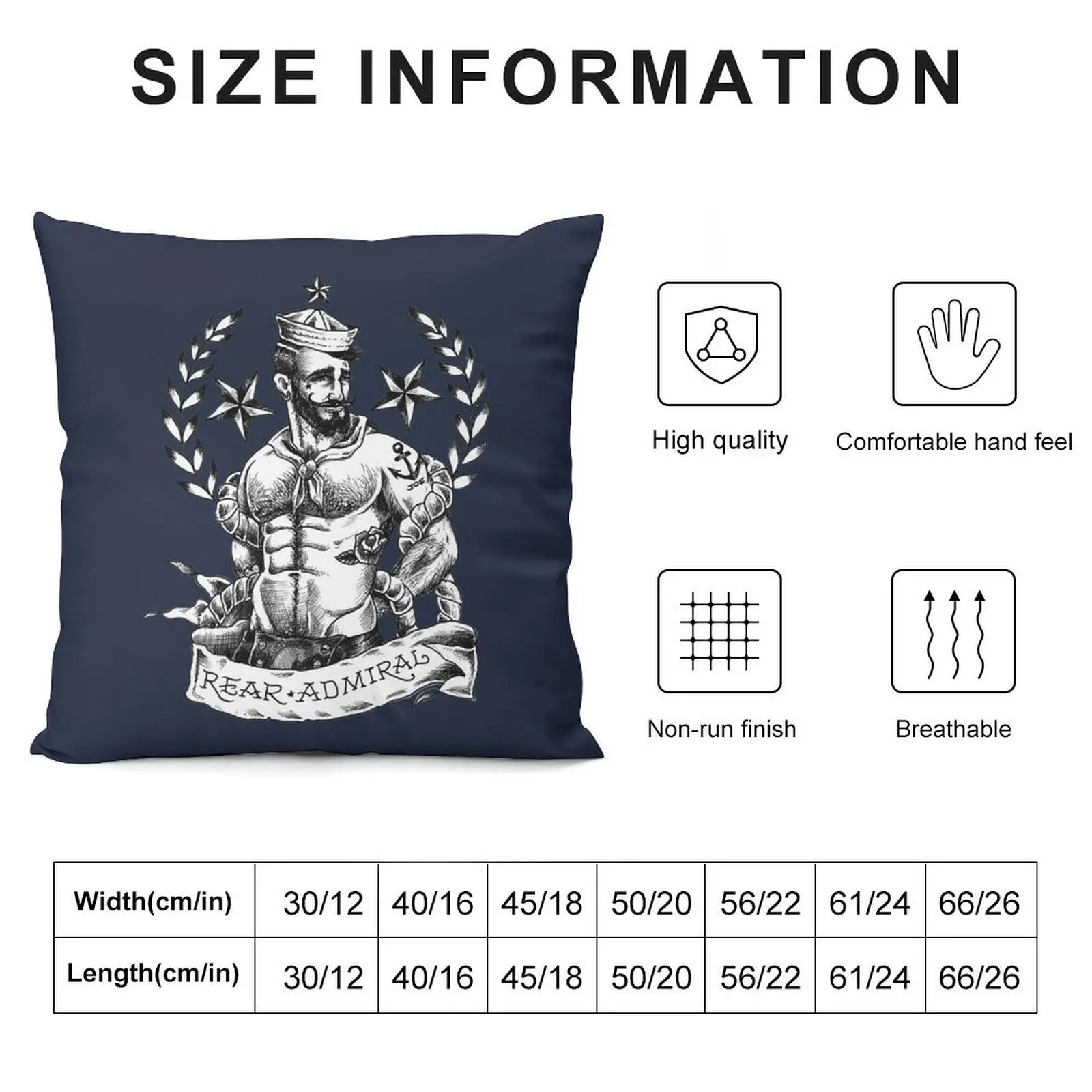 Rear Admiral Throw Pillow Throw Pillow Covers Pillowcases Cushion Covers Sofa Elastic Cover For Sofa Pillows Aesthetic pillow