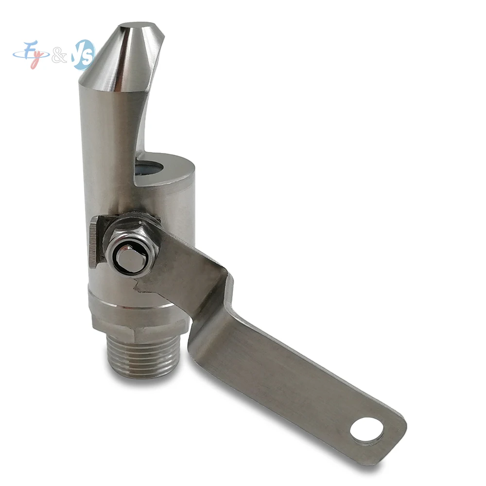 Stainless Steel Adjustable Narrow Angle Flat Fan Spray Nozzle with Manual Switch Valve Backwash Self-Cleaning Nozzle