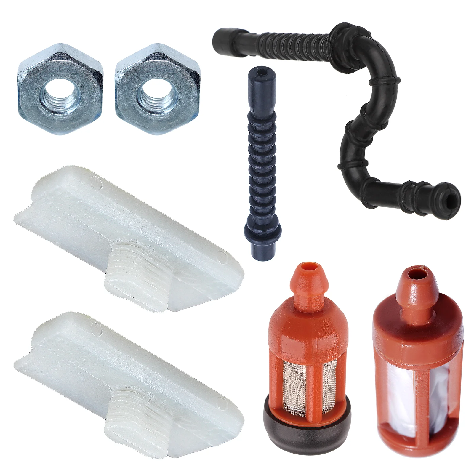 Chain Guide Bumper Strip Fuel Filter Bar Nut kit For Stihl MS240 MS260 MS290 MS340 MS360 Chainsaw 1121 648 6610