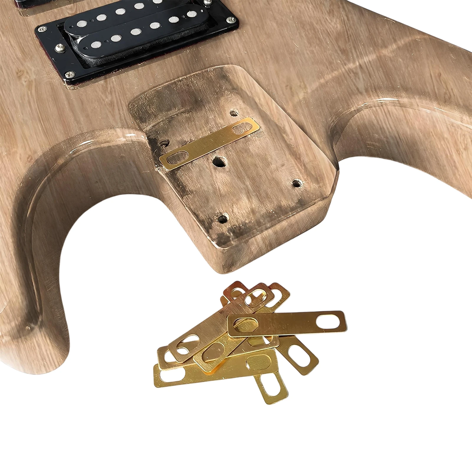 Bolt- Neck Shim Brass Plate Angle Adjuster for Electric Guitar Bass Setup Luthier Maintenance Tool Kit