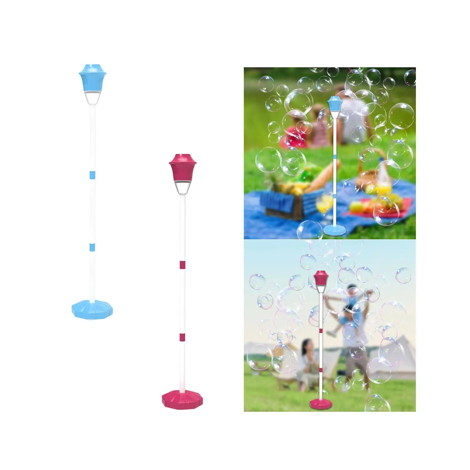 Bubble Maker Toy Standing with Lights & Music Portable Ligheweight 47'' Height Summer Toys for Party Wedding Party Favors Gifts