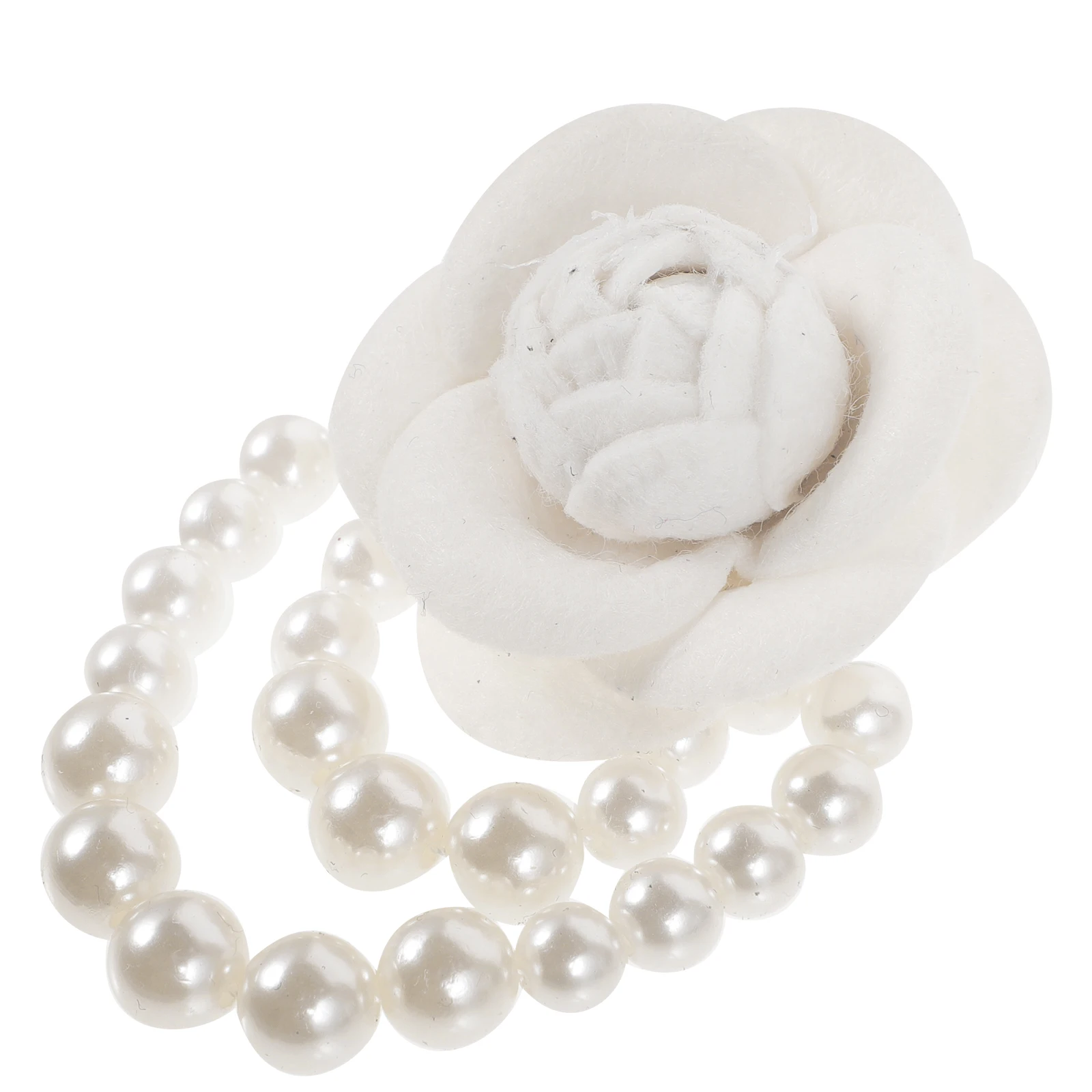 Elegant Fabric Women Clothes Accessory Lapel Pearl Pearl Pin Suit Backpack Hat Flower Lapel Pin 0923