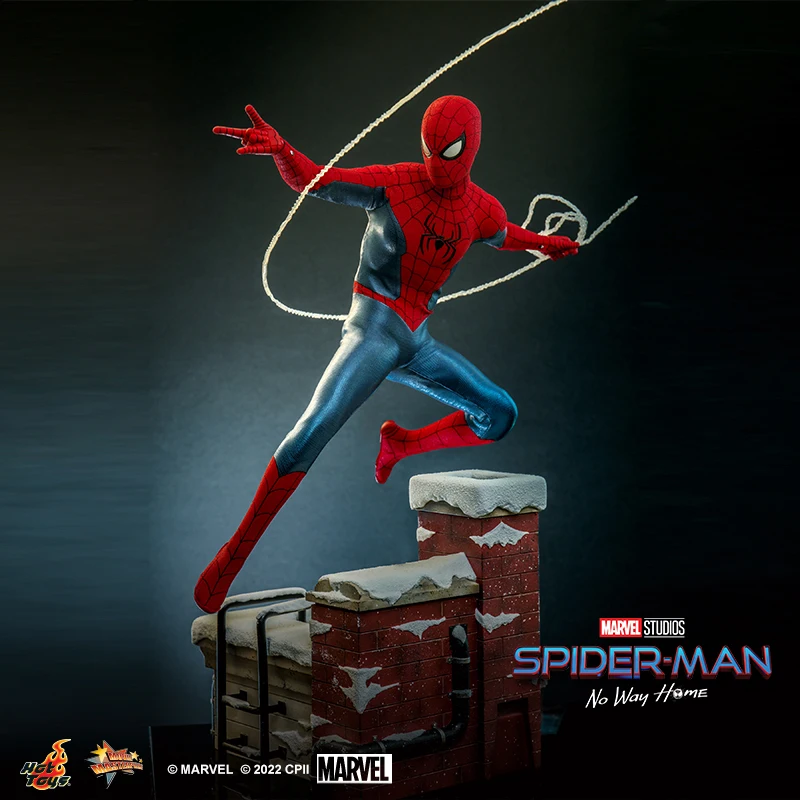 Hot Toys Ht Marvel Spider-man Mms679 Mms680 No Way Home New Red & Blue Suit Anime Figure 1/6th Collection Figure Birthday Gifts