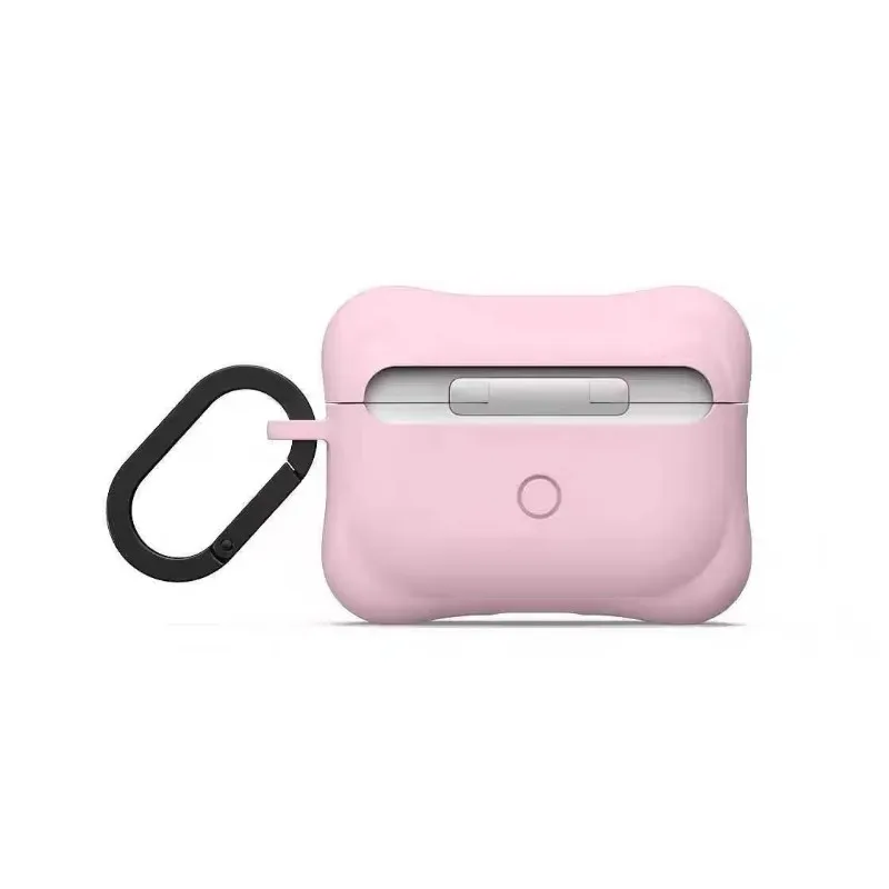 Funda de silicona ondulada blanca, rosa, azul y verde para AirPods 3 Pro Pro2, funda para auriculares con gancho