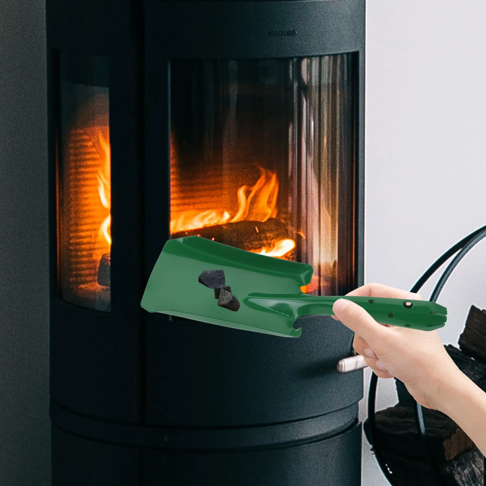 

Железная лопата для камина, многофункциональная лопатка для угля, садовая лопата для почвы, барбекю, костра, инструмент для очистки пепла, лопатка для угля