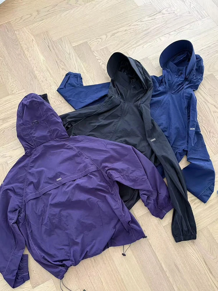 Men Women Sunscreen Jacket Hooded Spring Summer Thin Loose Outdoor Casual Sports Coat