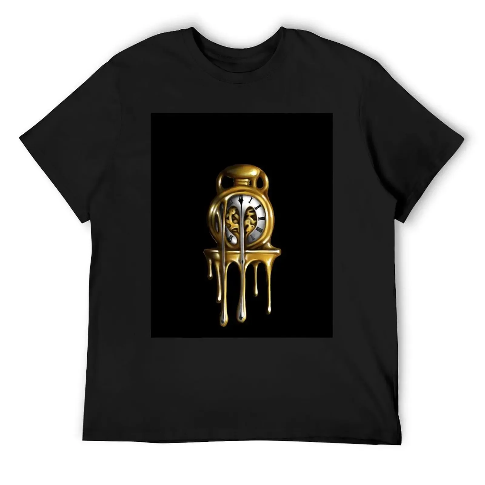 Melting Clock T-Shirt Blouse custom t shirt vintage graphic t shirts mens t shirts top quality