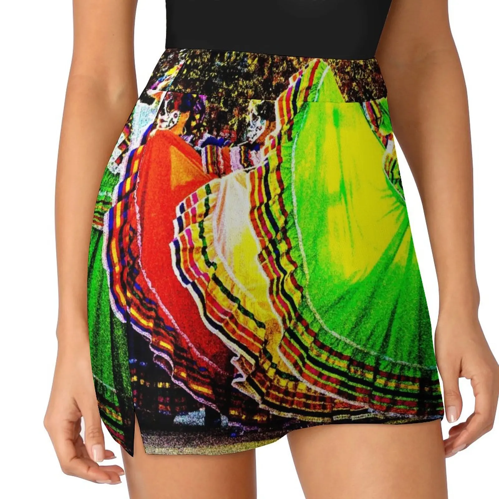 El Dia de los Muertos, Folklorico Dancers Mini Skirt dresses for prom Women clothing