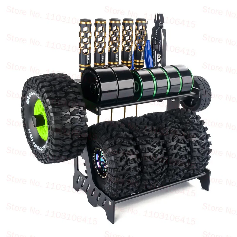 PYFORE RC Crawler Tire Dynamic Balancing Stand Aluminum Alloy Multifunctional Tool Storage Rack For RC Climbing Car Wheel Repair