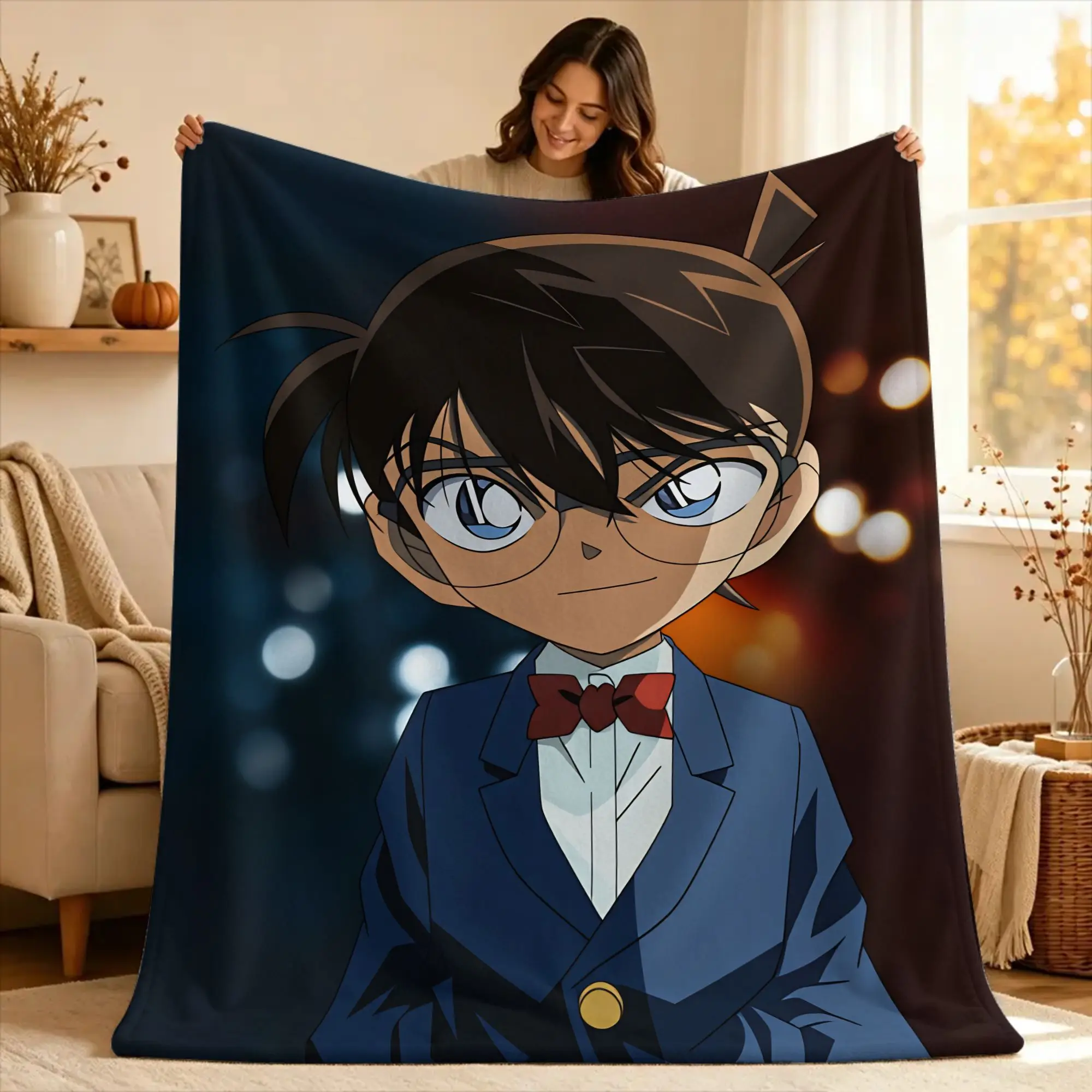D-Detective C-Conan Blanket Quality Soft  Bedding Throws Autumn Travel Outdoor Graphic Bedspread