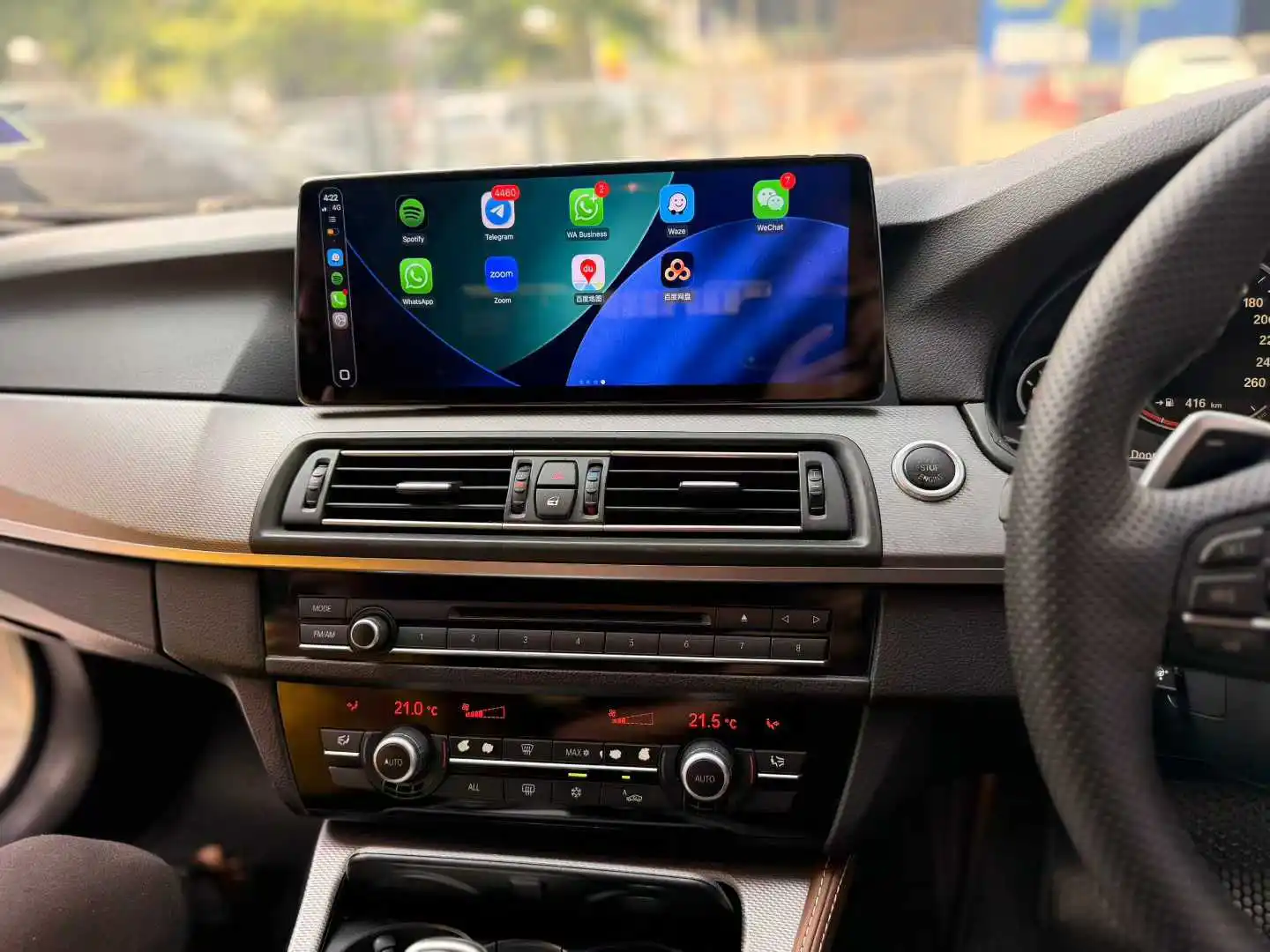 12.8 "راديو السيارة الاندورويد لسيارات BMW 5 Series F10 2010-2017 Carplay Hicar ID9 ستيريو الوسائط المتعددة الملاحة GPS مسجل شرائط Headunit