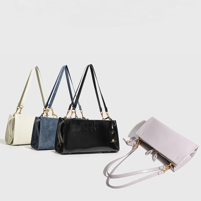 

Double Zipper Shoulder Bag For Women Large Capacity Stylish Underarm Bag, Multi-layered Clasp Decorative Commuter Crossbody Bag