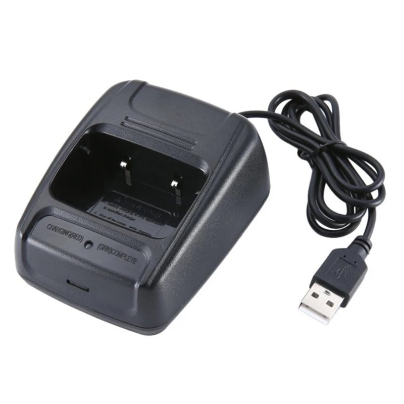 Soporte de base para cargador de escritorio USB para interfono de Radio bidireccional BF666s/777s/888s/999s/C1 con luz indicadora