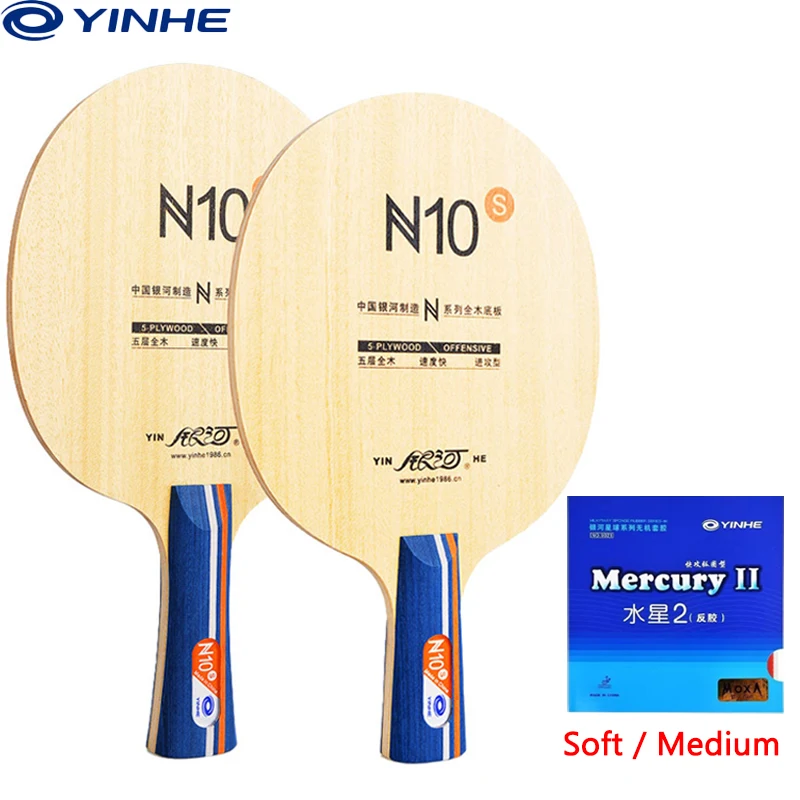 YINHE N10s Table Tennis Blade 5-Ply Pure Wood Ping Pong Paddle Suitable for Beginner Table Tennis Training Paddle Fast Attack