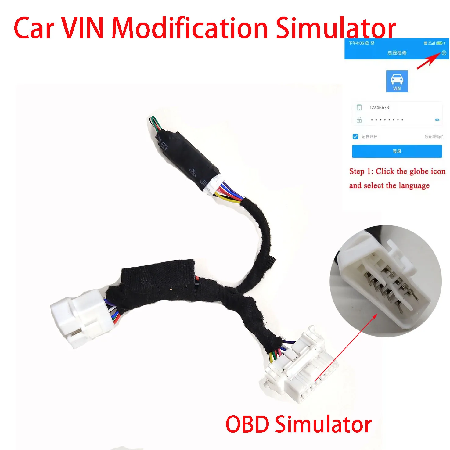 

New Car VIN Modification Simulator Reusable 17 Figure Frame Number Modifier work with Phone Android App Remote FAST and Simple