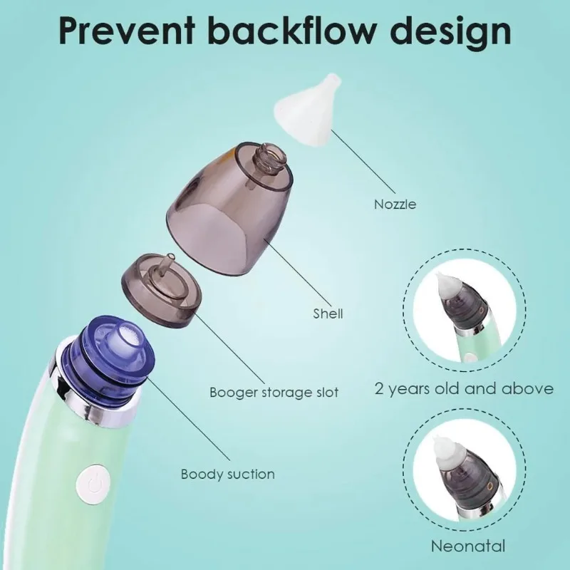 Nouvel aspirateur nasal électrique pour bébé, nettoyeur de nez électrique, équipement anti-éternuements, nettoyeur de mucus nasal sûr et hygiénique pour nouveau-nés