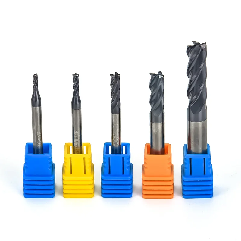 

HRC55 Carbide End Mill 1 2 4 5 6 8 10 12mm 4Flutes Milling Cutter Alloy Coating Tungsten Steel Cutting Tool CNC maching Endmills