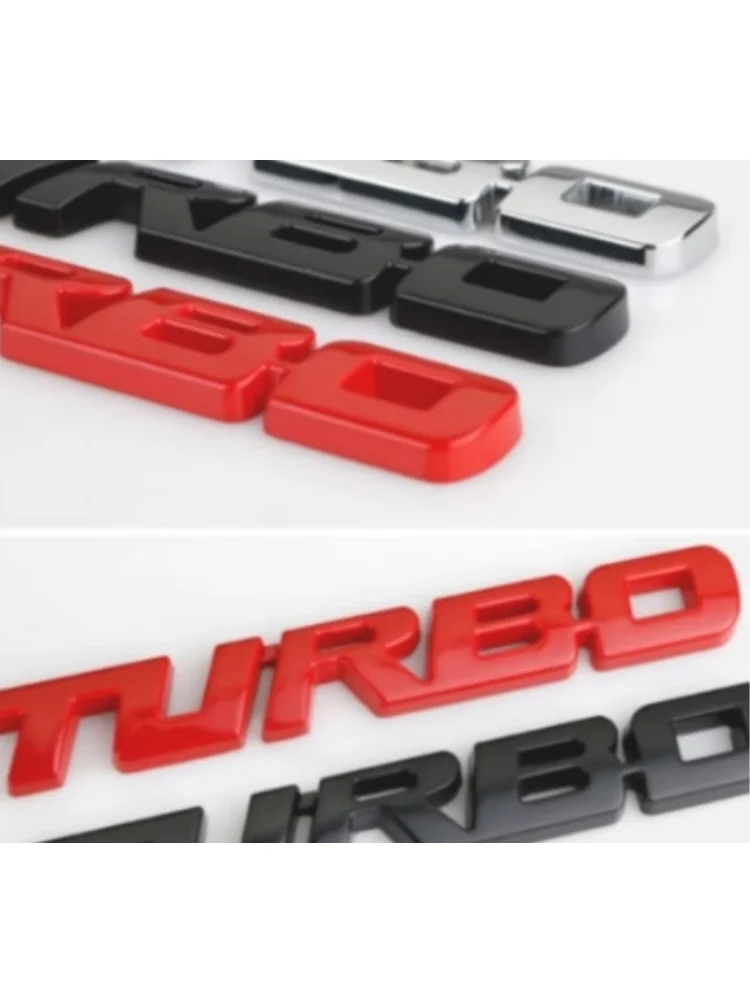 9.7*1.1 cm voiture Turbo Boost chargement stimulant 3D métal Chrome alliage de Zinc 3D emblème Badge autocollant