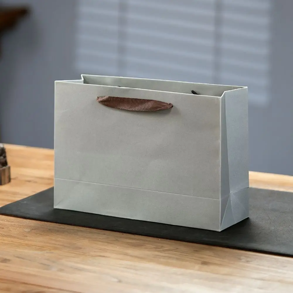 Stylish Paper Gift Carrier For Gongjiang Tea Set Zisha Teapot Box Chinese Elegant Design Portable Handle Handbag Tote