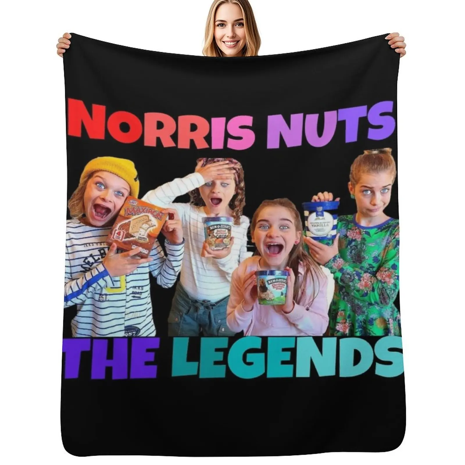Norris Nuts.- The Legends Merch Throw Blanket Luxury Brand Extra Large Throw Moving Cute Plaid Soft Plaid Designers Blankets