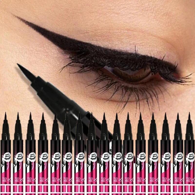 Waterproof Eyeliner Pen Ultra Fine Tip Liquid Eye Liner Long Lasting Smudge-Proof Sweatproof Quick Dry Black Eye Makeup 1/2/5pcs