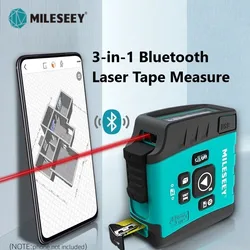 Mileseey DT20 BLUETOOTH Лазерная рулетка Интеллектуальный цифровой дисплей Trena лазерная измерительная лента с Bluetooth