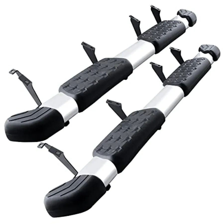 

Running boards for 07-21 Toyota Tundra Double Cab, stainless steel, black, OE-style oval 5-inch step bars with durable non-slip