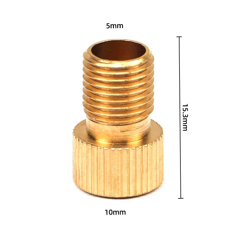 Adaptor katup Transfer Ban Roda MTB, 5 buah Lan sepeda motor mengembang ke Schrader Aksesori Sepeda Roda Besar Emas Kecil