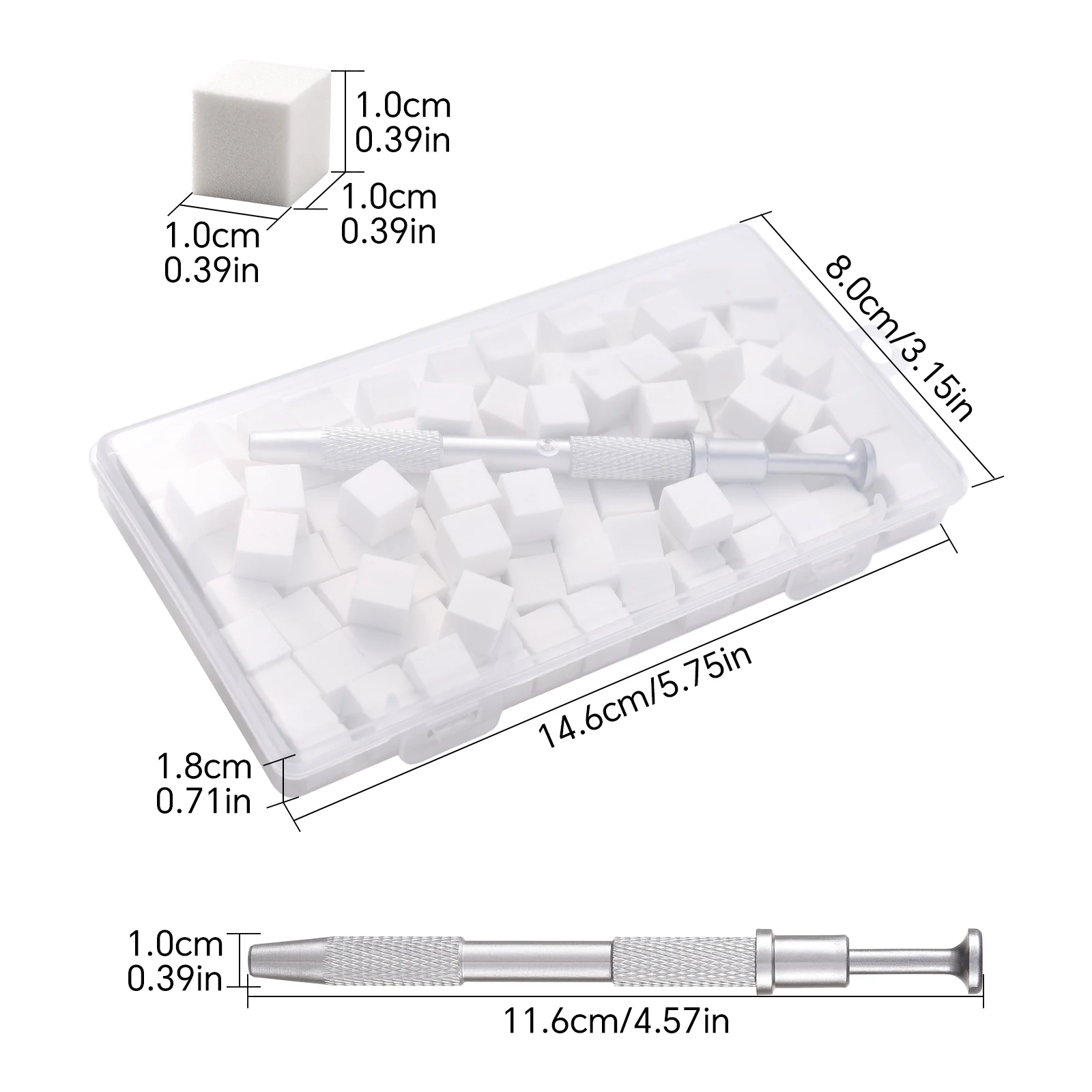 100/50 قطعة مربع مسمار الفن الإسفنج مجموعة التدرج فرش الأظافر هلام البولندية DIY تصميم مسمار الإسفنج انتزاع القلم مانيكير لوازم أدوات #4