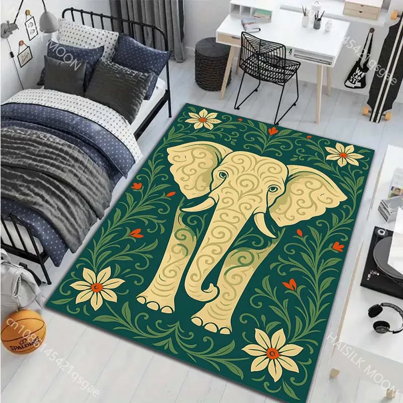 6 Style Southeast Asian Style Animal Patterns Carpet for Living Room Bedroom Sofa Home Decor Non-slip Floor Mat Large Size