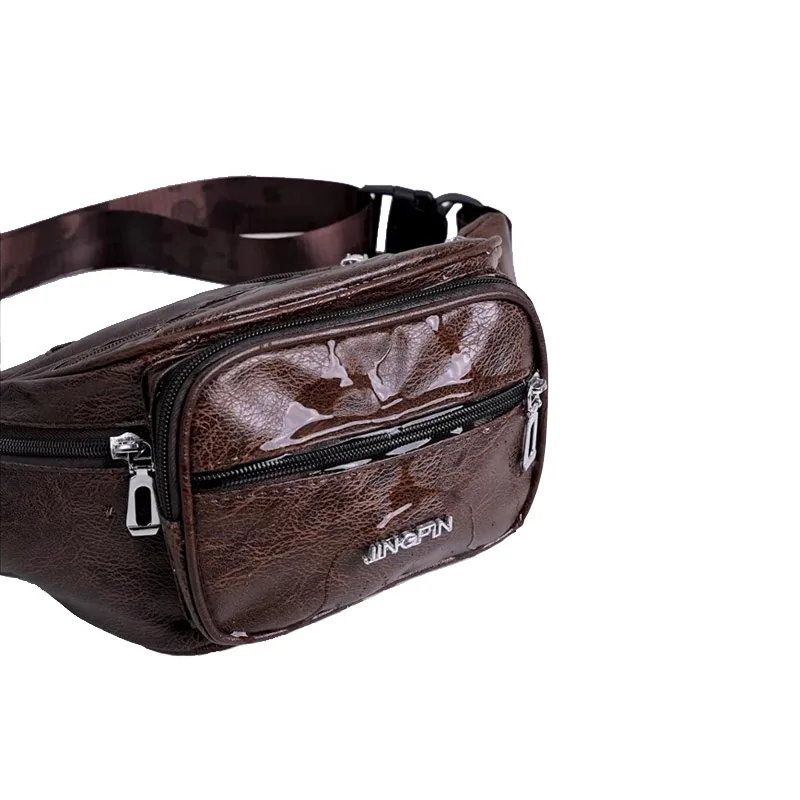 بو الجلود حزمة مراوح العصرية الرجال الخصر حزمة حقيبة بحزام مقاوم للماء الذكور موضة حقائب كتف صغيرة للرجال حقيبة صدر للرجال عالية الجودة #6