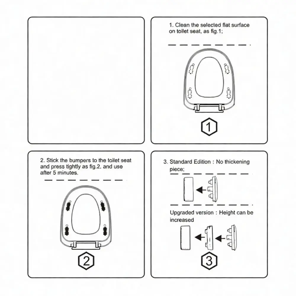Durable ABS Toilet Seat Buffer Accessory Noise Reduction Cushion For For LSCOLO Bathroom Replacement Parts Universal Fit