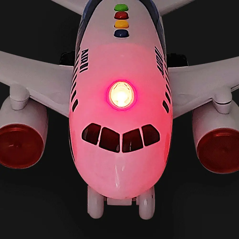 

Детский электронный самолет с подсветкой, развивающий, обучающий, забавный, вращающийся, для малышей, развивающий летательный навык, подарок