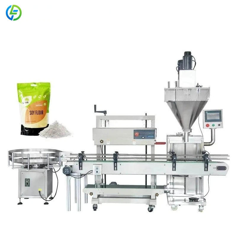 Customized Automatic Stand Pouch Aluminium Foil Gusset Bags Dry Powder Filling and Sealing Machine Line for Milk Powder