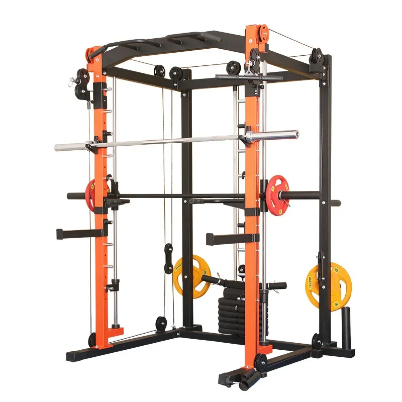 Custom Logo Commercial Gym Training Equipment Factory Supply Smith Machine Barbell Stand for Squat Rack Weightlifting Exercise