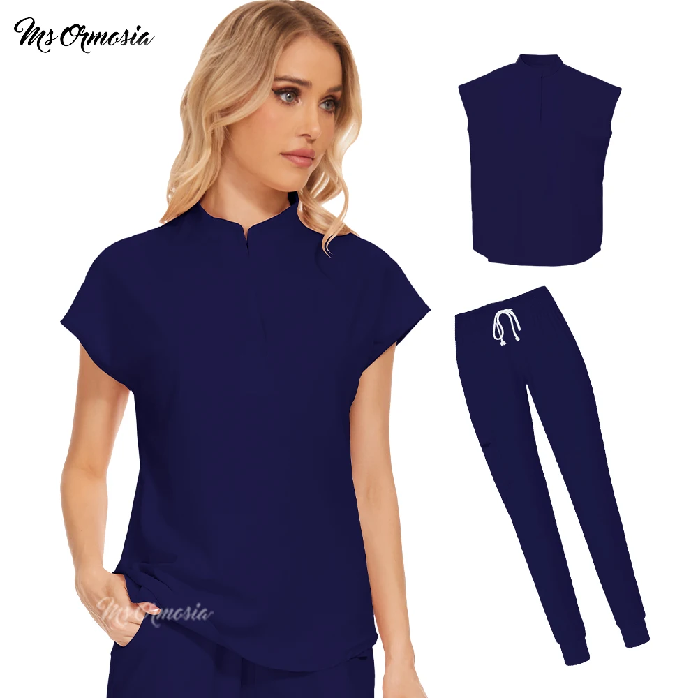 Medical Uniforms Women Scrubs Sets Nurse Nursing Work Clothes Beauty Salon Spa Work Clothes Surgical Suit Lab Hospital Overall