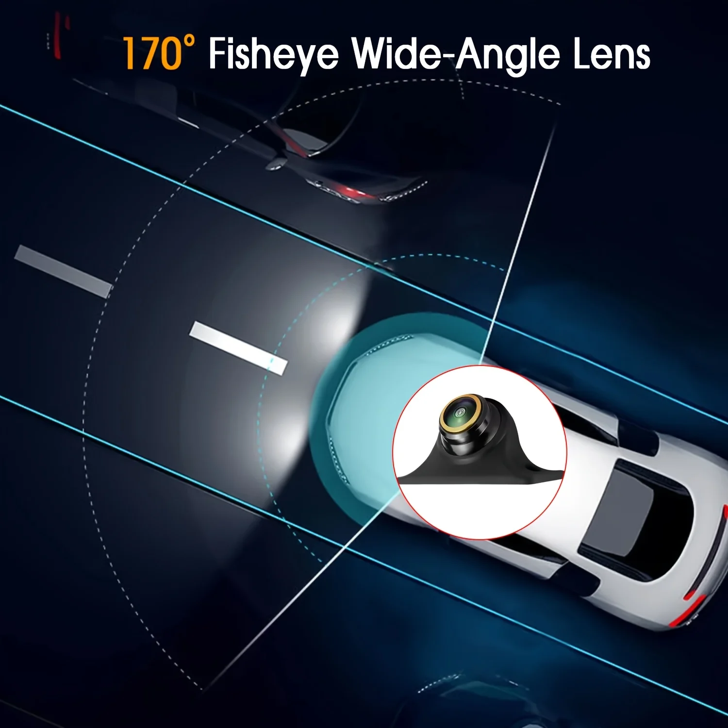 1080P أ اتش دي 360 ° كاميرا الرؤية الخلفية الدوارة مع عدسة عين السمكة الذهبية - رؤية أمامية/خلفية/يسار/يمين، قابلة للتحويل AHD/CVBS #5