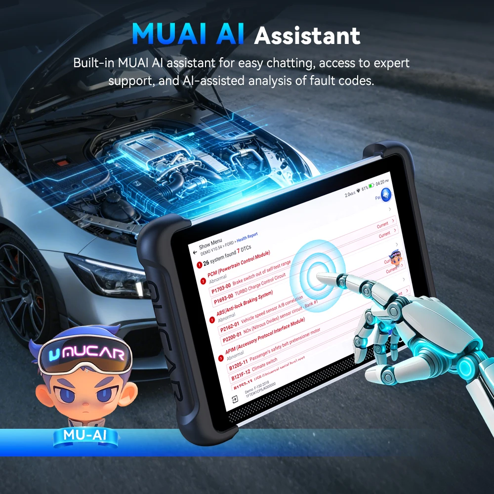 MUCAR 892BT PRO Diagnostic Tool Full System AI OBD2 Scanner Topology Mapping J2534 Protocol ECU Coding Active Test Lifetime Free