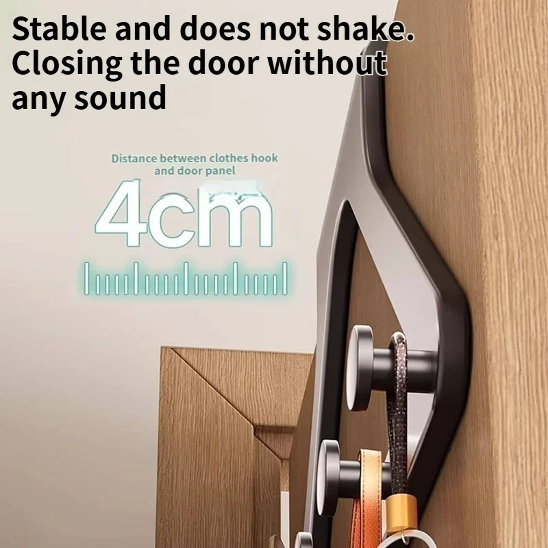 1pc Home Storage Bathroom Door Hanger Clothes Hanging Rack Over The Door Plastic Organization Hooks, Purse Holder For Bags Rails view 6